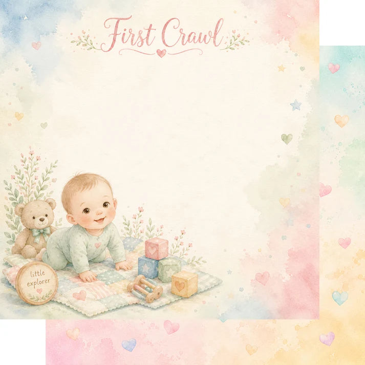SSC Designs - Baby Firsts Collection - 12 x 12 Scrapbook Paper And Embellishment Kit