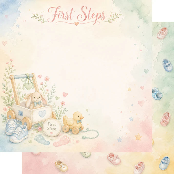 SSC Designs - Baby Firsts Collection - 12 x 12 Scrapbook Paper And Embellishment Kit