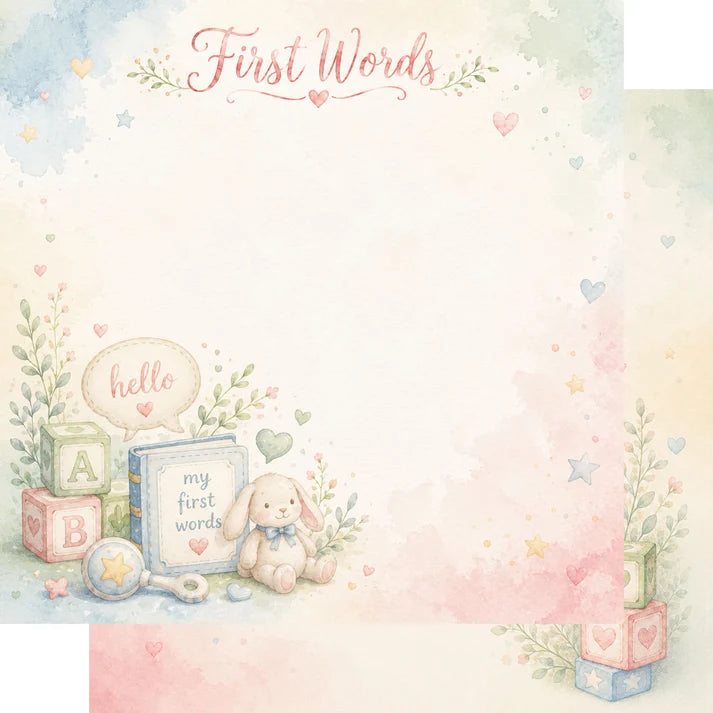 SSC Designs - Baby Firsts Collection - 12 x 12 Scrapbook Paper And Embellishment Kit