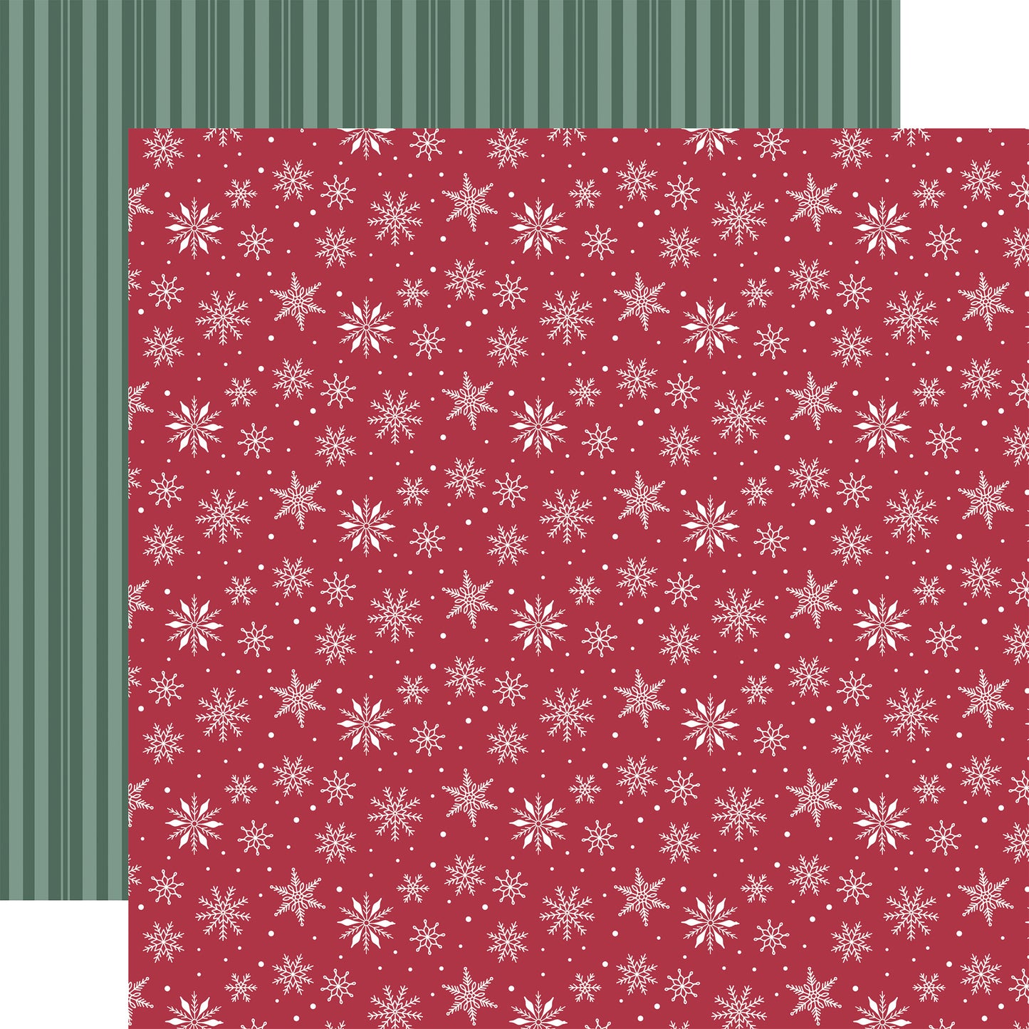 Echo Park -Baking Christmas Cheer Collection - 12 x 12 Double Sided Paper - Snowflake Icing