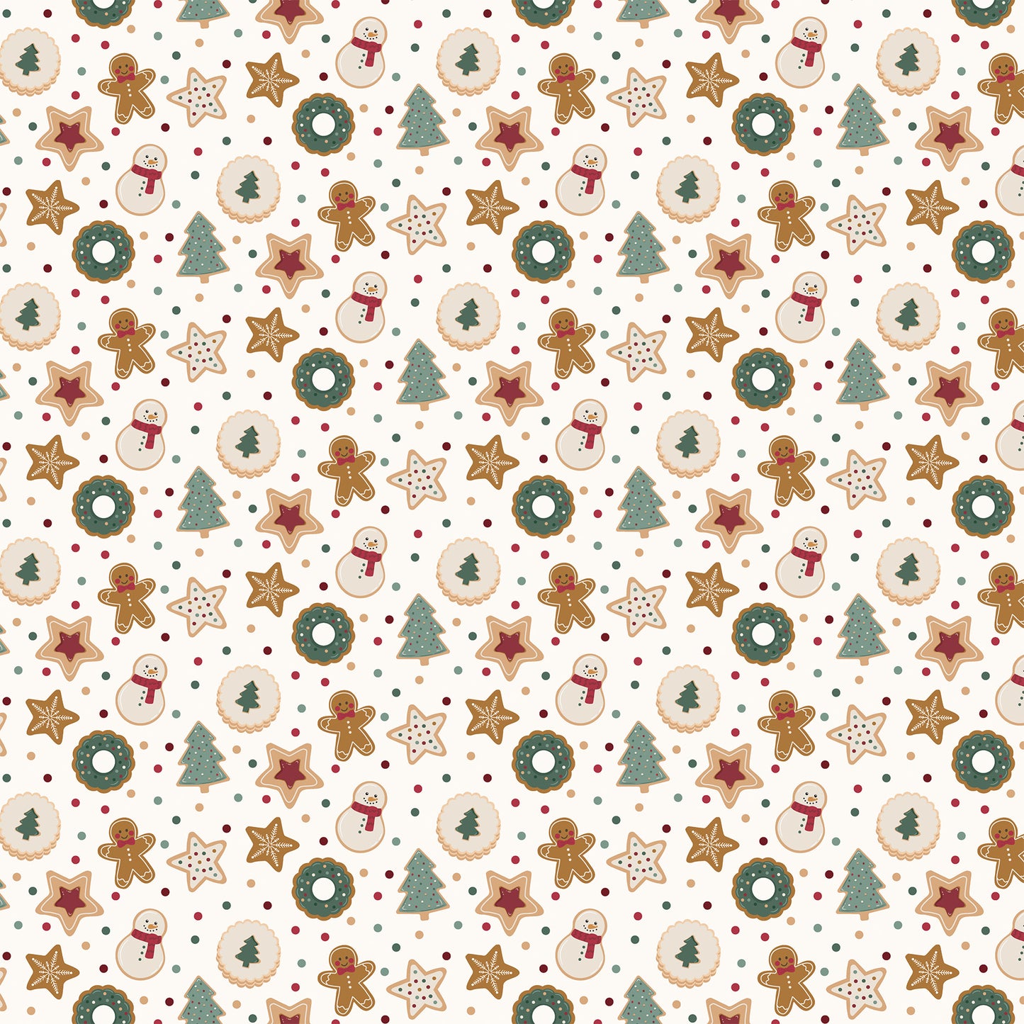 Echo Park -Baking Christmas Cheer Collection - 12 x 12 Double Sided Paper - Christmas Cookies