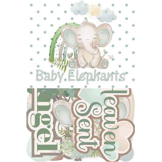 SSC - Baby Elephant Collection - Laser Cut Ephemera Embellishments