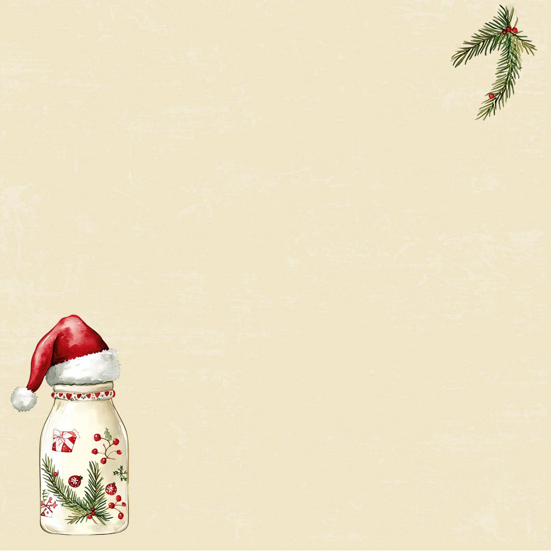 SSC - Baby's First Christmas - 12 x 12 Double-Sided Cardstock - Baby Egg Nog