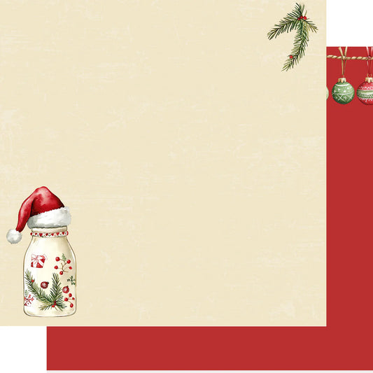 SSC - Baby's First Christmas - 12 x 12 Double-Sided Cardstock - Baby Egg Nog