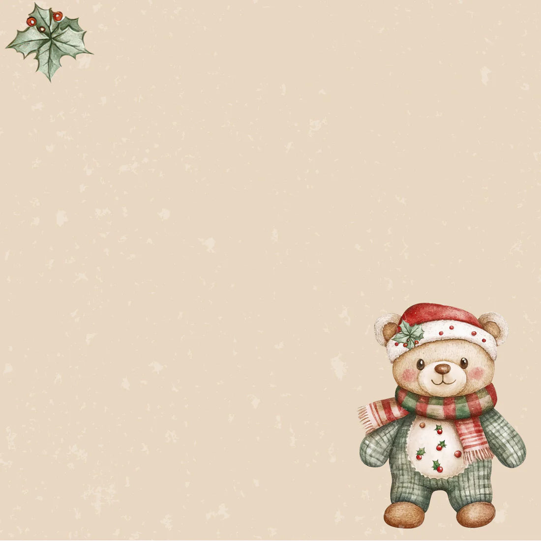 SSC - Baby's First Christmas - 12 x 12 Double-Sided Cardstock - Christmas Pram