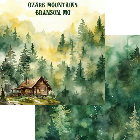 SSC Designs - Branson Missouri Collection - Ozark Mountains 12 x 12 Double-Sided Scrapbook