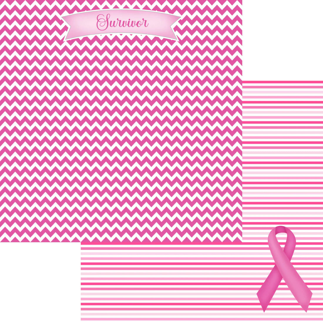 Be Strong Collection Survivor 12 x 12 Double-Sided Scrapbook Paper by SSC Designs