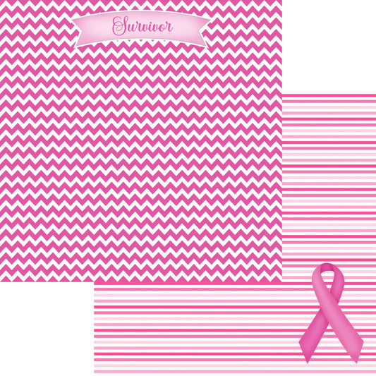 Be Strong Collection Survivor 12 x 12 Double-Sided Scrapbook Paper by SSC Designs