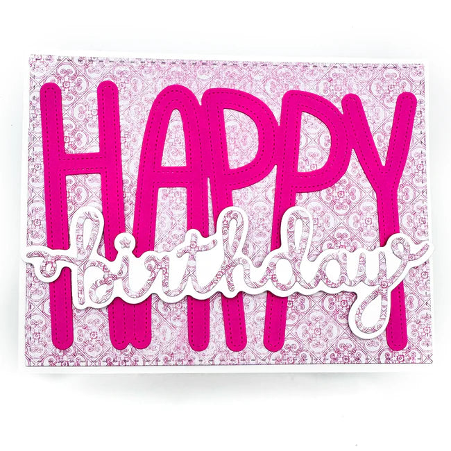 Emily Moore Designs - Dies - Happy Birthday Word - Big and Bold