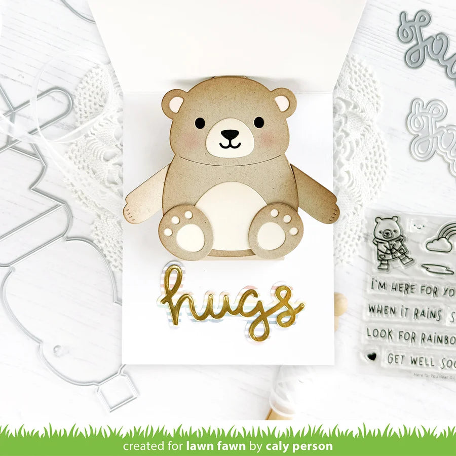 Lawn Fawn - Custom Craft Dies - Scripty Hugs Outline