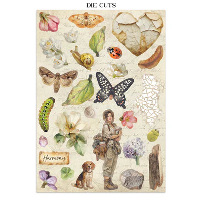Stamperia - All Around Collection - Junk Journal - Stickers, Cut-Outs, and Backgrounds