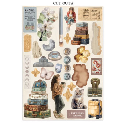 Stamperia - Secret Diary Collection - Junk Journal - Stickers, Cut-Outs, and Backgrounds
