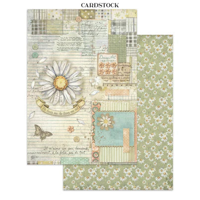 Stamperia - Daisy Art Collection - Junk Journal - Stickers, Cut-Outs, and Backgrounds