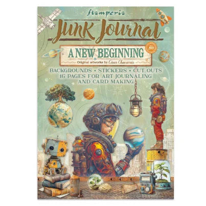 Stamperia - A New Beginning Collection - Junk Journal - Stickers, Cut-Outs, and Backgrounds