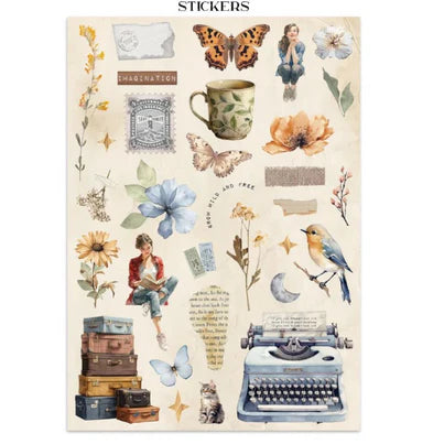 Stamperia - Secret Diary Collection - Junk Journal - Stickers, Cut-Outs, and Backgrounds