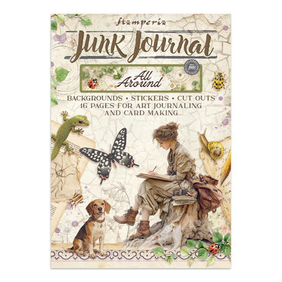 Stamperia - All Around Collection - Junk Journal - Stickers, Cut-Outs, and Backgrounds