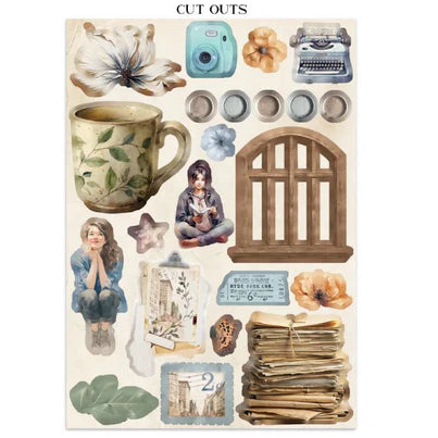 Stamperia - Secret Diary Collection - Junk Journal - Stickers, Cut-Outs, and Backgrounds