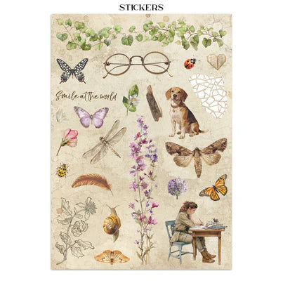 Stamperia - All Around Collection - Junk Journal - Stickers, Cut-Outs, and Backgrounds