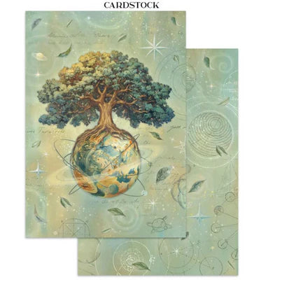Stamperia - A New Beginning Collection - Junk Journal - Stickers, Cut-Outs, and Backgrounds