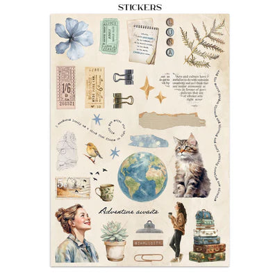 Stamperia - Secret Diary Collection - Junk Journal - Stickers, Cut-Outs, and Backgrounds