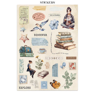 Stamperia - Secret Diary Collection - Junk Journal - Stickers, Cut-Outs, and Backgrounds