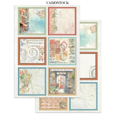 Stamperia - Art Of Travelling Collection - Junk Journal - Stickers, Cut-Outs, and Backgrounds
