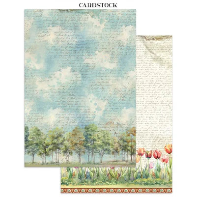 Stamperia - Art Of Travelling Collection - Junk Journal - Stickers, Cut-Outs, and Backgrounds