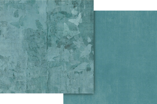 Graphic 45 - Journaling Through Time Collection - 12 x 12 Double-Sided Paper - Bluebird Blue Patterns And Solids