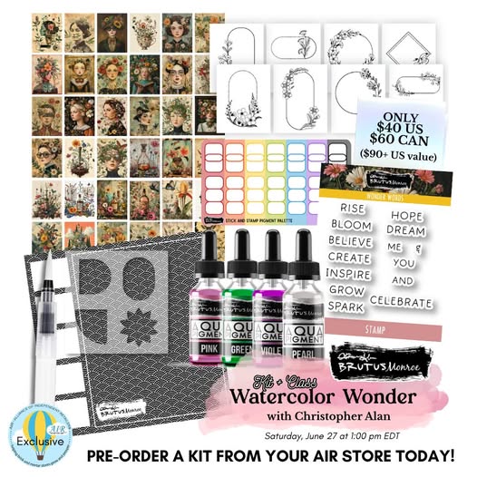 Brutus Monroe - Kit And Class - Watercolor Wonder with Christopher Allen