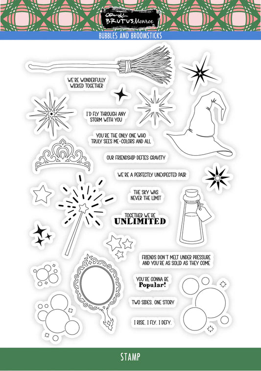 Brutus Monroe - Bubbles & Broomsticks 6 x 8 Stamp