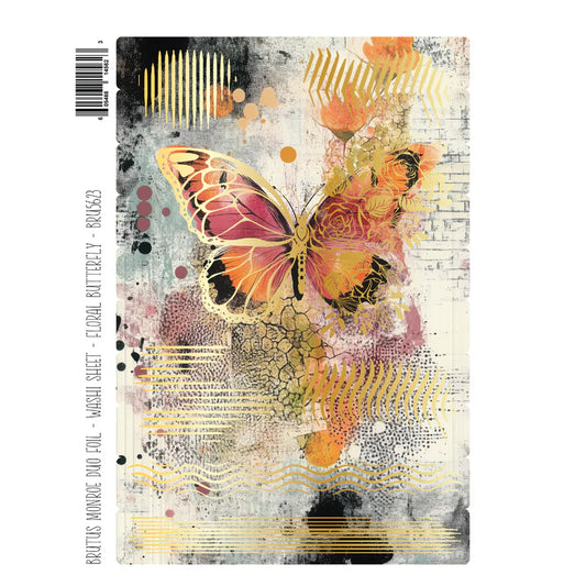 Brutus Monroe - Floral Butterfly | DuoFoil Washi Sheet