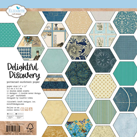 Elizabeth Craft Designs - Delightful Discovery Collection - 12 x 12 Paper Pack - Delightful Discovery