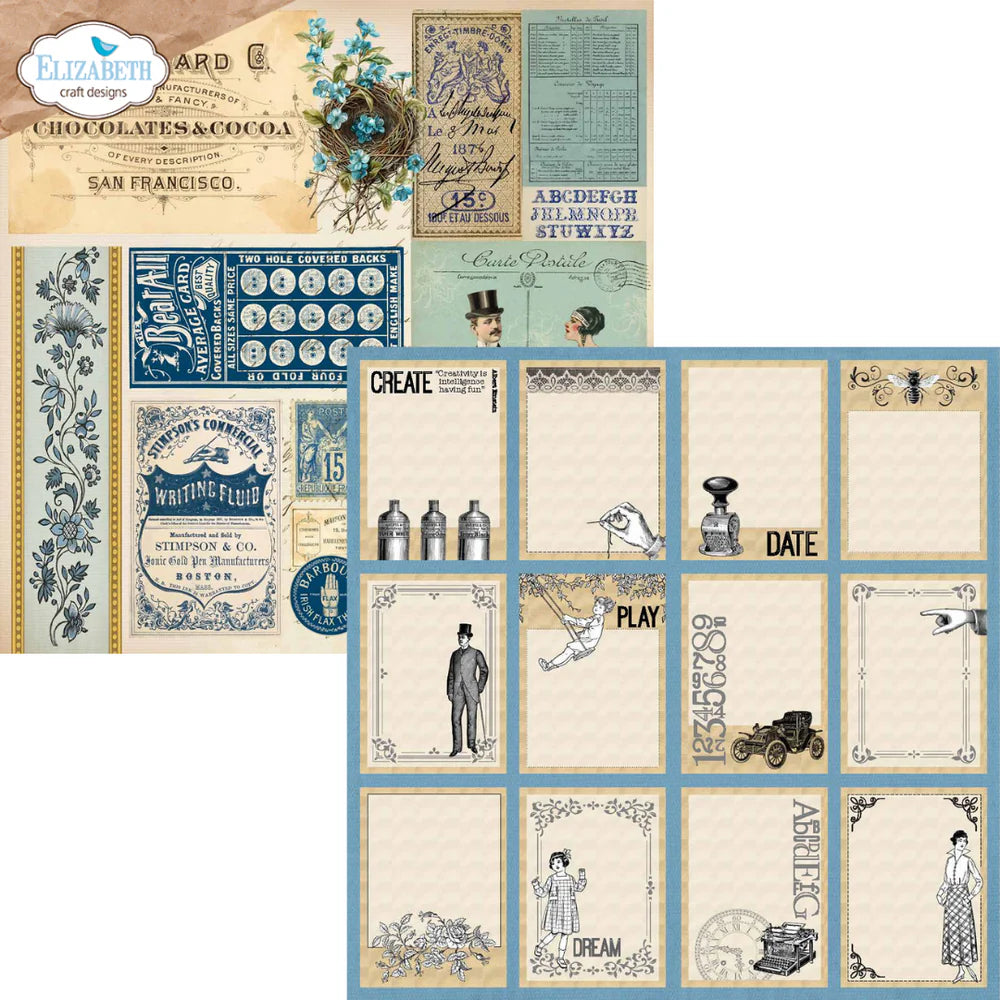 Elizabeth Craft Designs - Delightful Discovery Collection - 12 x 12 Paper Pack - Delightful Discovery