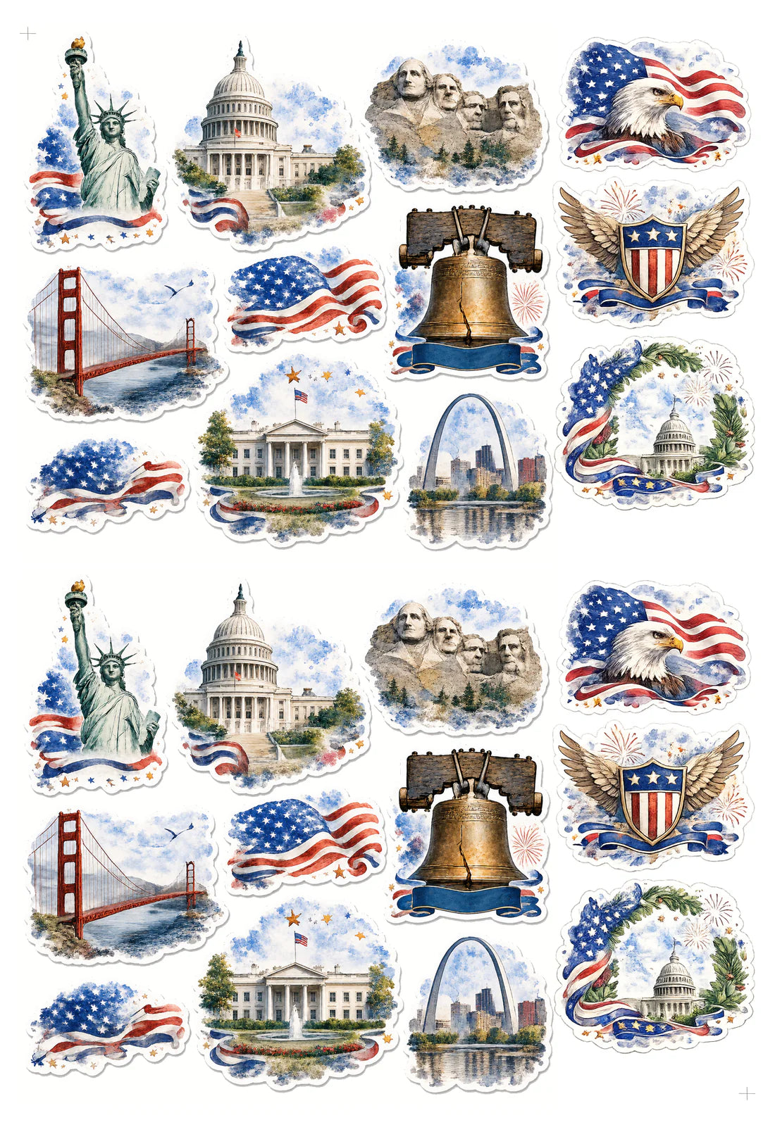 Scrapbook Supply Company - Celebrate America Collection - Laser Cuts