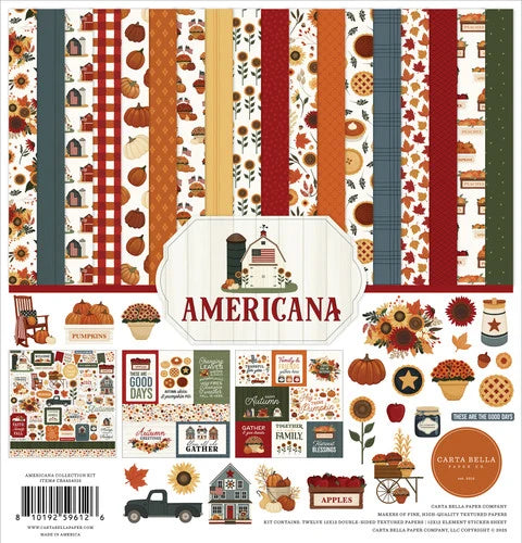 Carta Bella Paper - Americana Collection - 12 x 12 Collection Kit