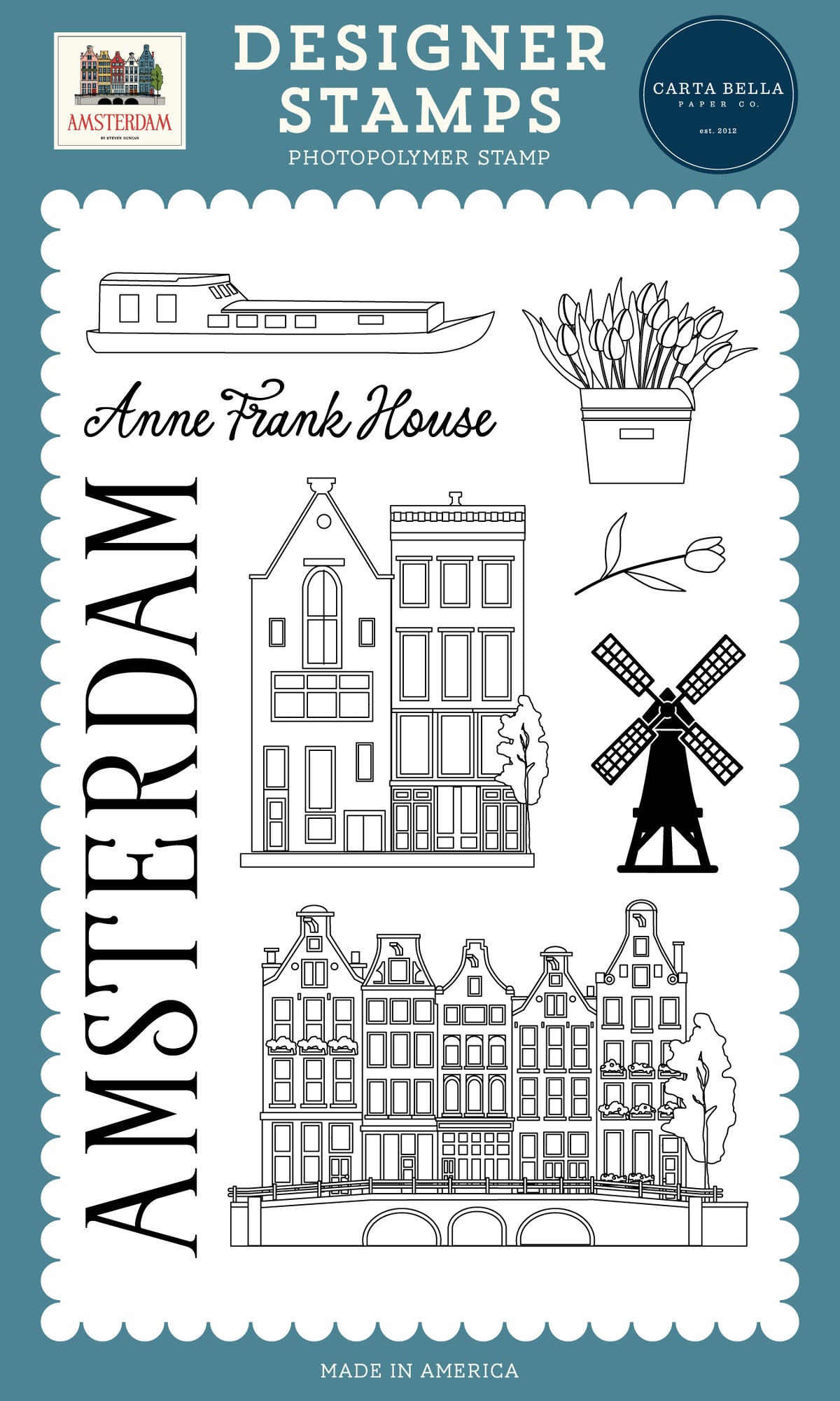 Carta Bella Paper - Amsterdam Collection - Photopolymer Stamps - Amsterdam
