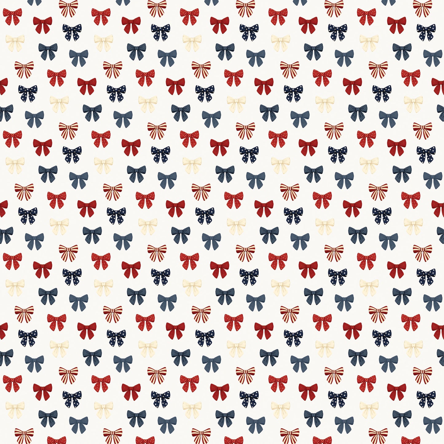 Carta Bella - Americana Summer Collection - 12 x 12 Double-Sided Paper - Red White And Blue Bows