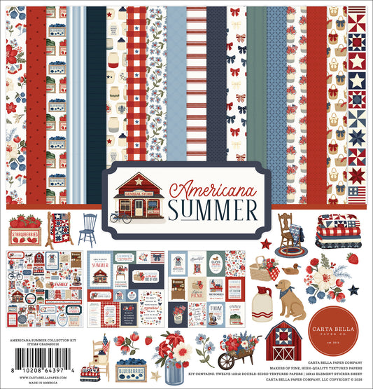 Carta Bella - Americana Summer Collection - 12 x 12 Collection Kit