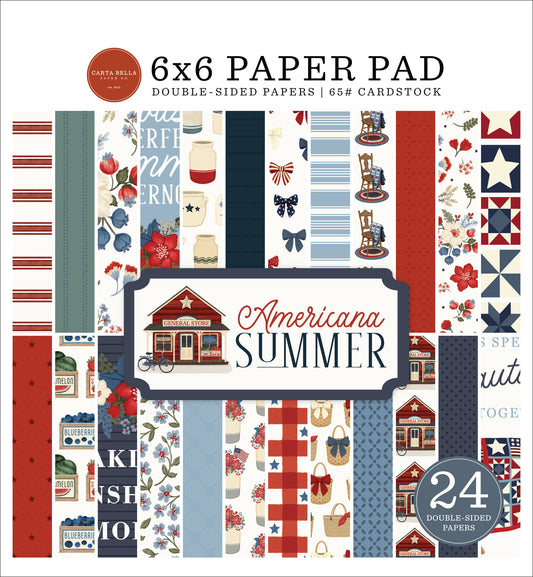 Carta Bella - Americana Summer Collection - 6 x 6 Paper Pad