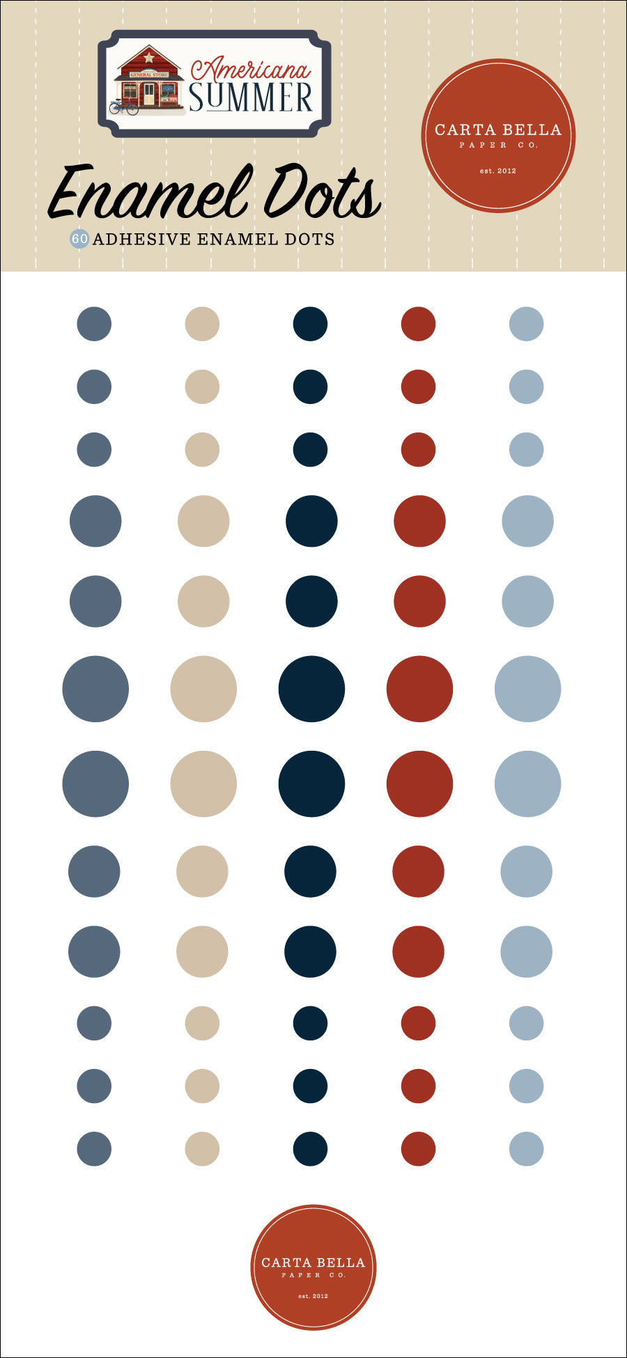 Carta Bella - Americana Summer Collection - Enamel Dots