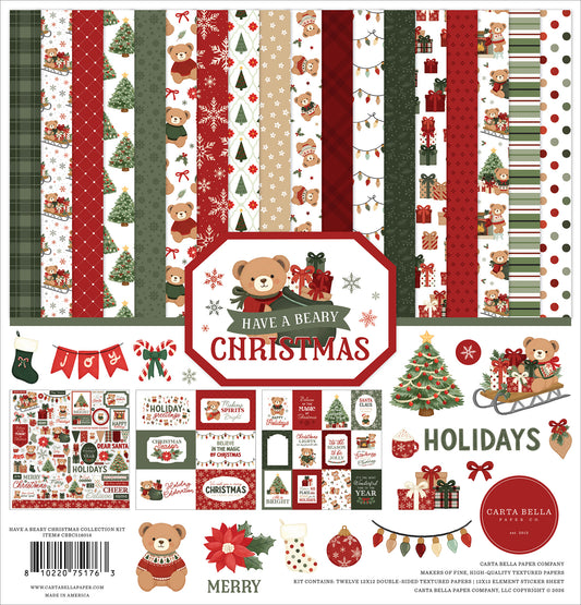 Carta Bella Paper - Have A Beary Christmas Collection - 12 x 12 Collection Kit