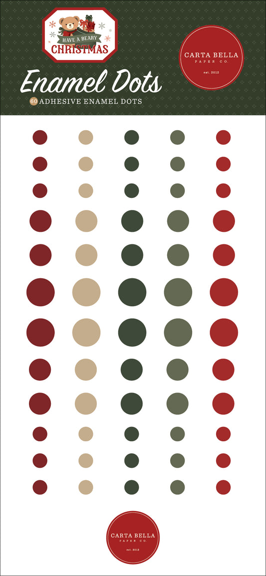 Carta Bella Paper - Have A Beary Christmas Collection - Enamel Dots