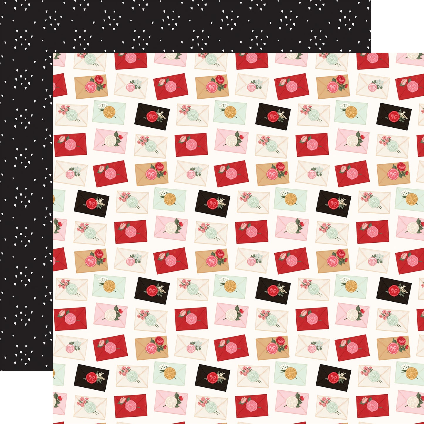 Carta Bella - Be Mine Collection - 12 x 12 Double-Sided Paper - Sealed With Love Letters