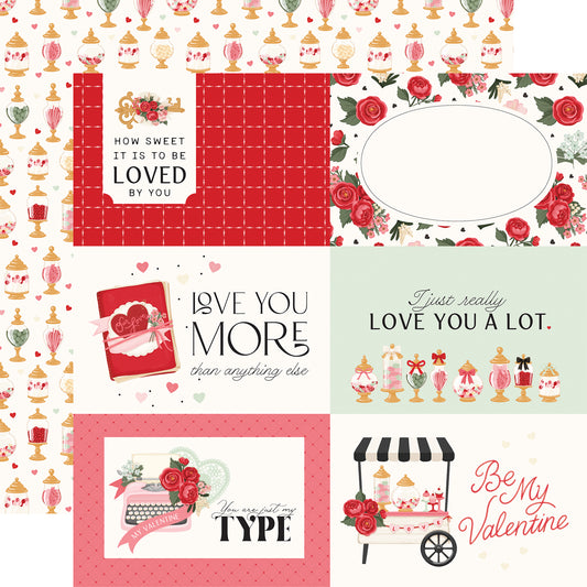 Carta Bella - Be Mine Collection - 12 x 12 Double-Sided Paper - 6 x 4 Journaling Cards