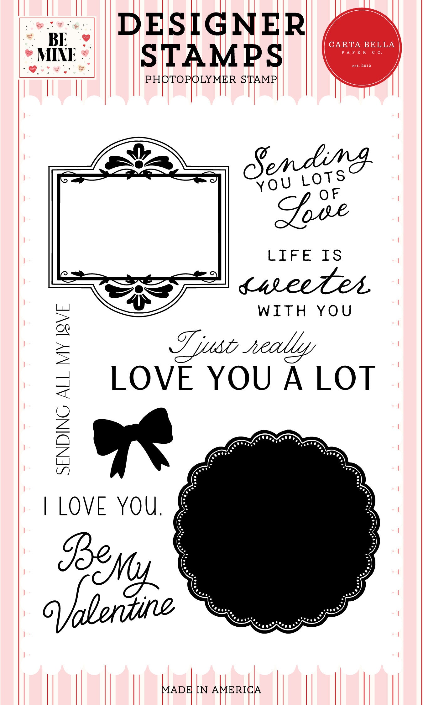 Carta Bella - Be Mine Collection - Really Love You A Lot Stamp Set