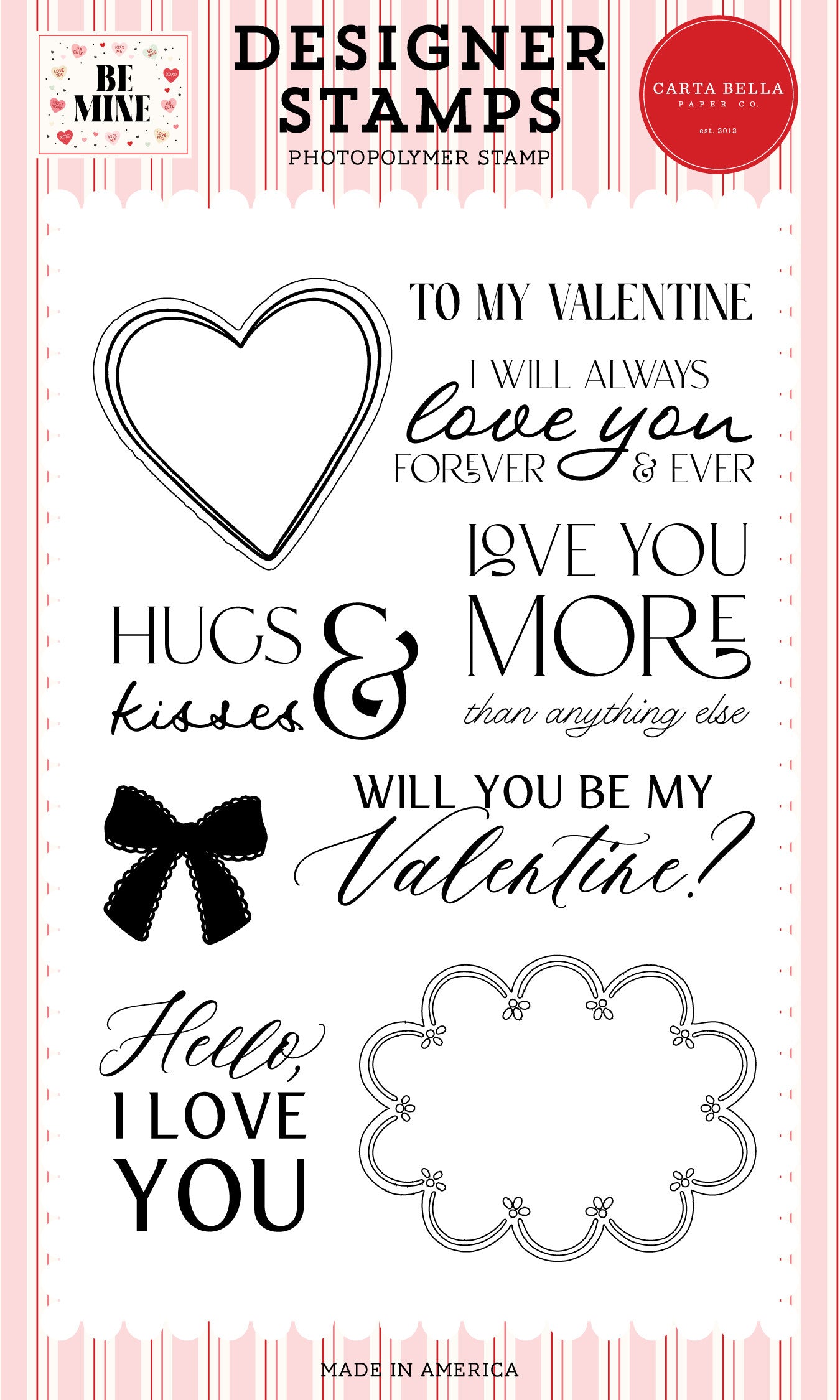 Carta Bella - Be Mine Collection - To My Valentine Stamp Set