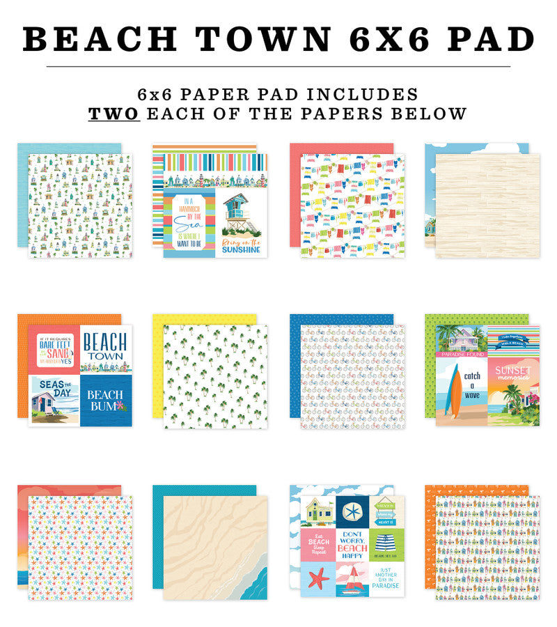 Carta Bella Paper - Beachtown Collection - 6 x 6 Paper Pad