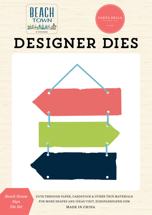 Carta Bella Paper - Beach Town Collection - Designer Dies - Beach House Sign