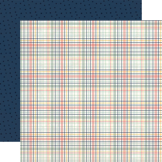 Carta Bella Paper - Back to School Collection - 12 x 12 Double Sided Paper - ABC Plaid