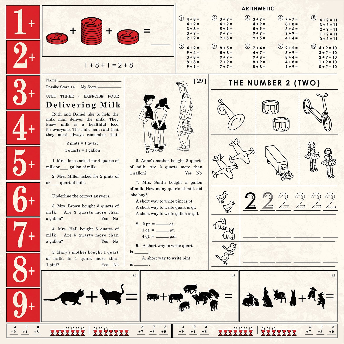 Carta Bella Paper - Back to School Collection - 12 x 12 Double Sided Paper - 4x4 Journaling Cards